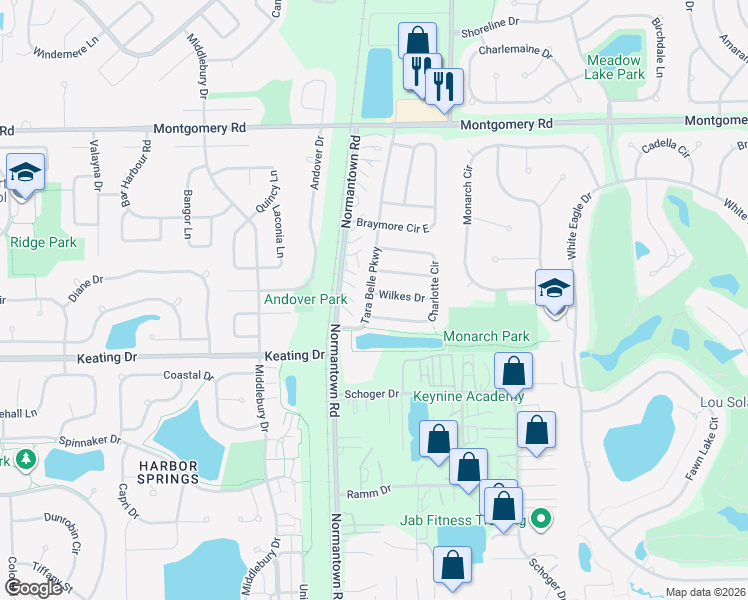 map of restaurants, bars, coffee shops, grocery stores, and more near 3378 Wilkes Drive in Naperville