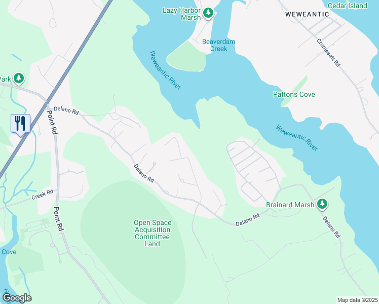 map of restaurants, bars, coffee shops, grocery stores, and more near 44 Stoney Run Lane in Marion