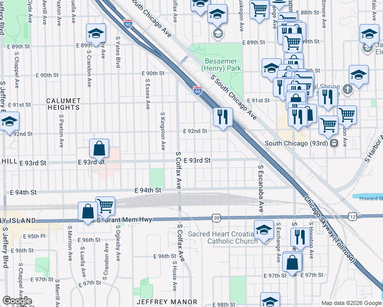 map of restaurants, bars, coffee shops, grocery stores, and more near in Chicago