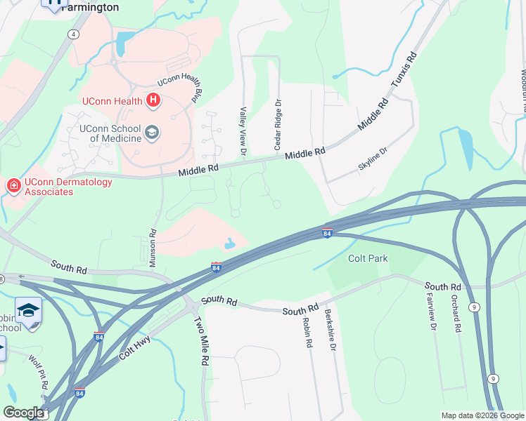 map of restaurants, bars, coffee shops, grocery stores, and more near 2-124 Yorkshire Court in Farmington