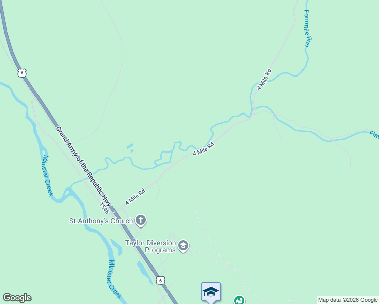 map of restaurants, bars, coffee shops, grocery stores, and more near 423 4 Mile Road in Sheffield