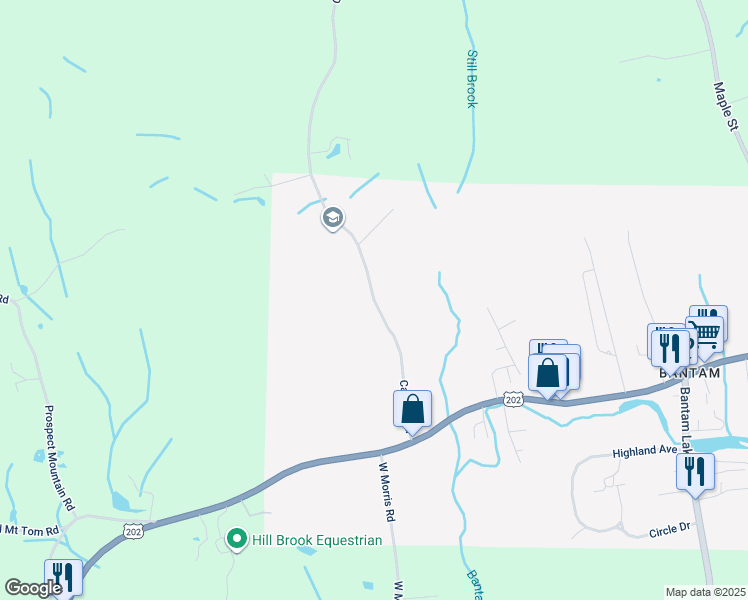map of restaurants, bars, coffee shops, grocery stores, and more near 64 Cathole Road in Litchfield