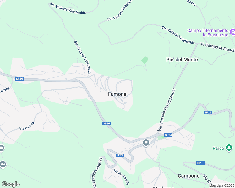 map of restaurants, bars, coffee shops, grocery stores, and more near 81 Via Risorgimento in Fumone