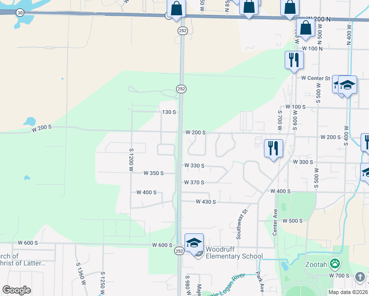 map of restaurants, bars, coffee shops, grocery stores, and more near 238 Sunstone Cir in Logan