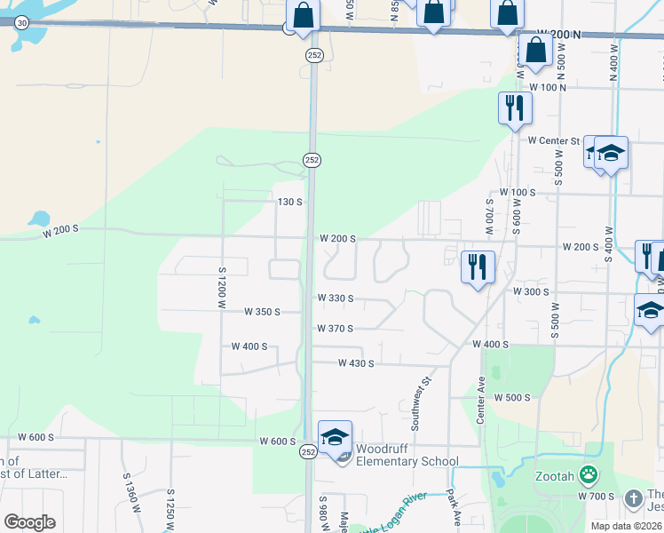 map of restaurants, bars, coffee shops, grocery stores, and more near 238 Sunstone Circle in Logan