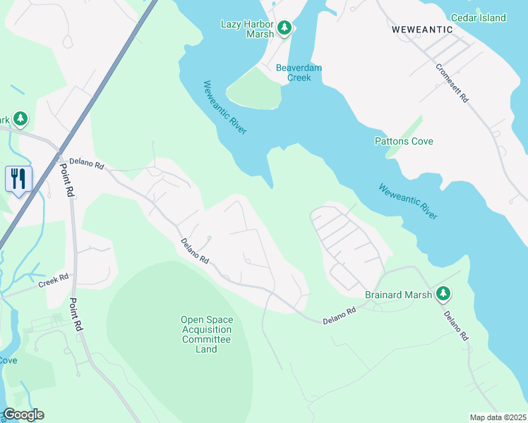 map of restaurants, bars, coffee shops, grocery stores, and more near 44 Stoney Run Lane in Marion