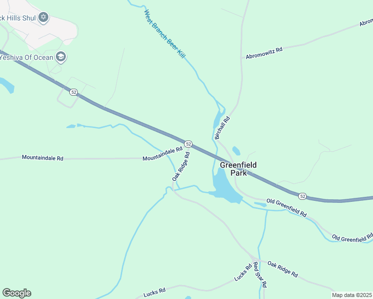 map of restaurants, bars, coffee shops, grocery stores, and more near 1 Oak Ridge Road in Ulster County
