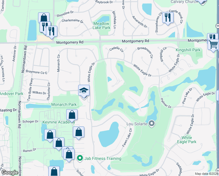 map of restaurants, bars, coffee shops, grocery stores, and more near 1605 Aberdeen Court in Naperville