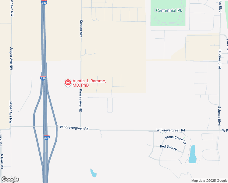 map of restaurants, bars, coffee shops, grocery stores, and more near Unnamed Road in North Liberty