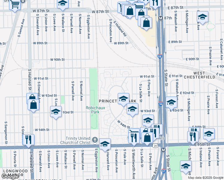 map of restaurants, bars, coffee shops, grocery stores, and more near in Chicago