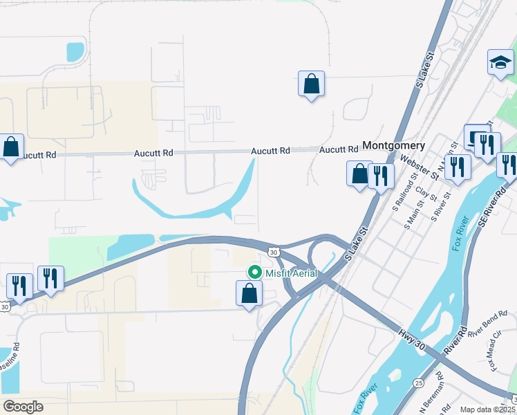 map of restaurants, bars, coffee shops, grocery stores, and more near 1901 Hill Avenue in Montgomery