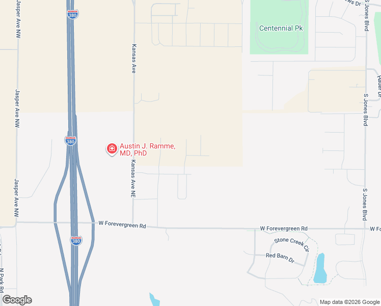 map of restaurants, bars, coffee shops, grocery stores, and more near Unnamed Road in North Liberty