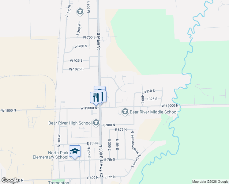 map of restaurants, bars, coffee shops, grocery stores, and more near 1260 S Riverview Dr in Garland