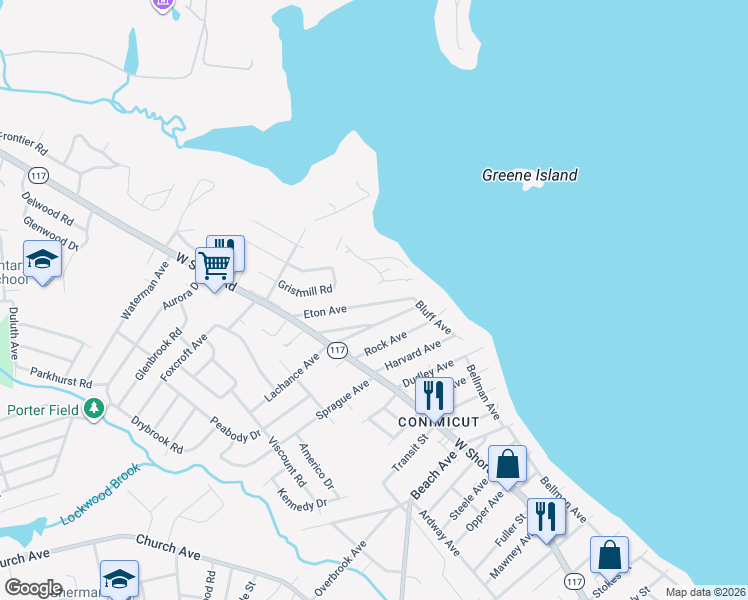 map of restaurants, bars, coffee shops, grocery stores, and more near 31 Eton Avenue in Warwick