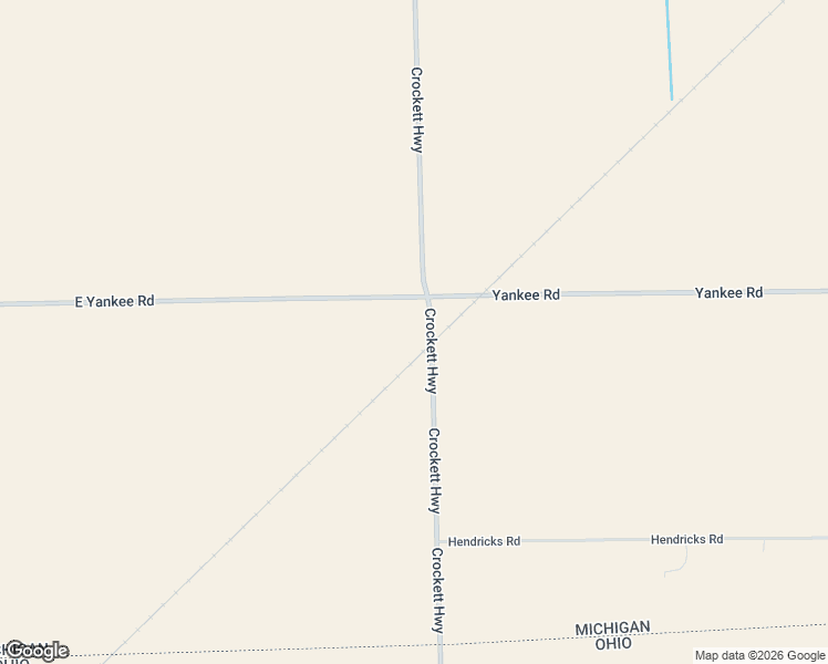 map of restaurants, bars, coffee shops, grocery stores, and more near 13052 Crockett Highway in Blissfield