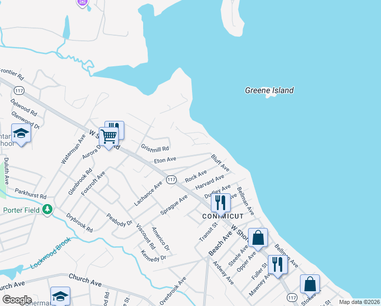 map of restaurants, bars, coffee shops, grocery stores, and more near 31 Eton Avenue in Warwick