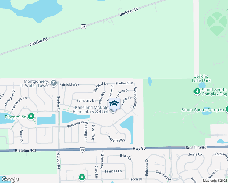 map of restaurants, bars, coffee shops, grocery stores, and more near 1718 Newport Lane in Montgomery