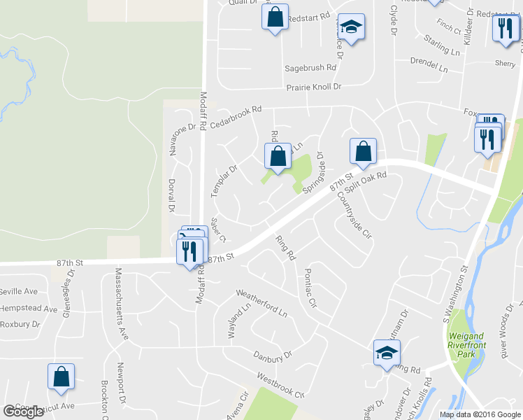 map of restaurants, bars, coffee shops, grocery stores, and more near 306 Devlin Court in Naperville
