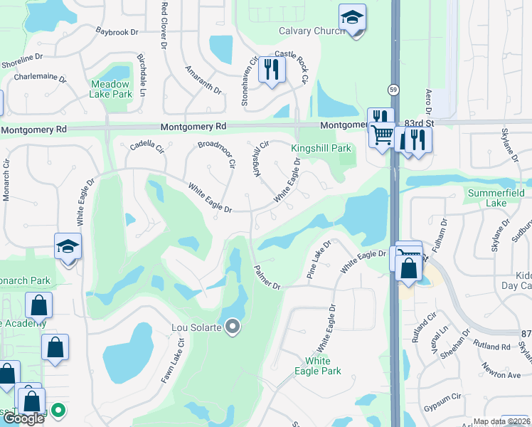 map of restaurants, bars, coffee shops, grocery stores, and more near 1500 Wexford Place in Naperville
