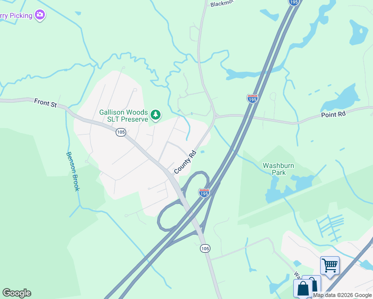 map of restaurants, bars, coffee shops, grocery stores, and more near 7 Blueberry Way in Marion