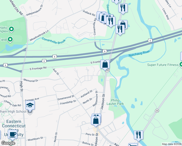 map of restaurants, bars, coffee shops, grocery stores, and more near 310 Foster Drive in Mansfield