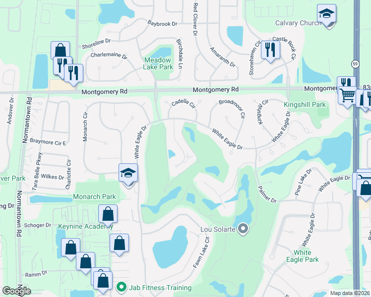 map of restaurants, bars, coffee shops, grocery stores, and more near 1504 Aberdeen Court in Naperville