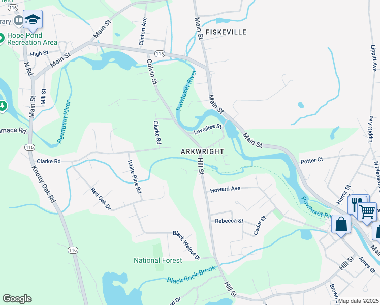 map of restaurants, bars, coffee shops, grocery stores, and more near 107 Clarke Road in Coventry