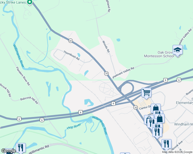 map of restaurants, bars, coffee shops, grocery stores, and more near 17 Buckingham Road in Mansfield