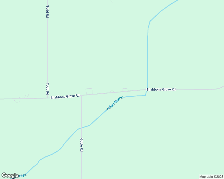 map of restaurants, bars, coffee shops, grocery stores, and more near 1745 Shabbona Grove Road in Shabbona