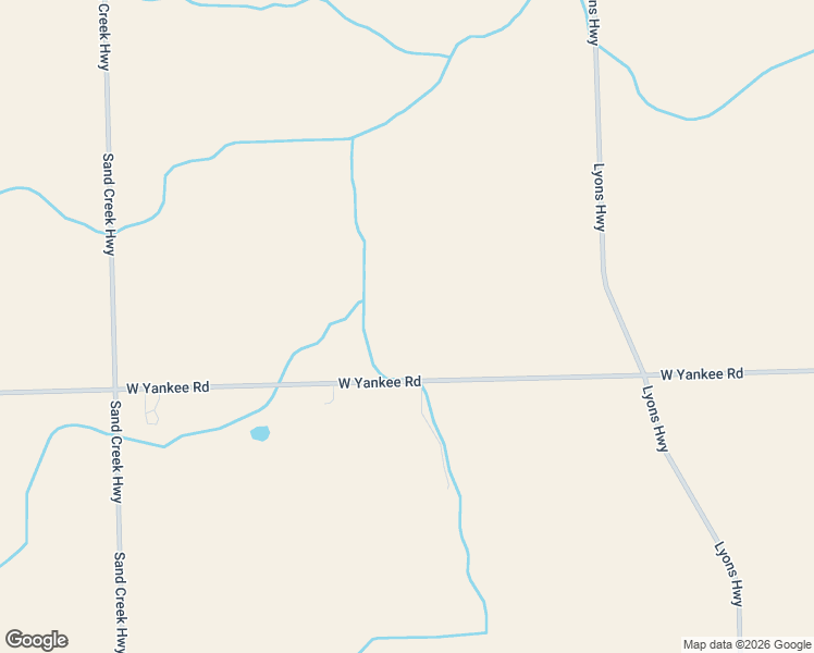 map of restaurants, bars, coffee shops, grocery stores, and more near 3380 West Yankee Road in Sand Creek