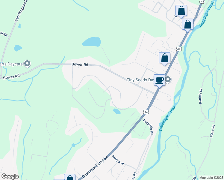 map of restaurants, bars, coffee shops, grocery stores, and more near 88 Stratford Drive in Poughkeepsie