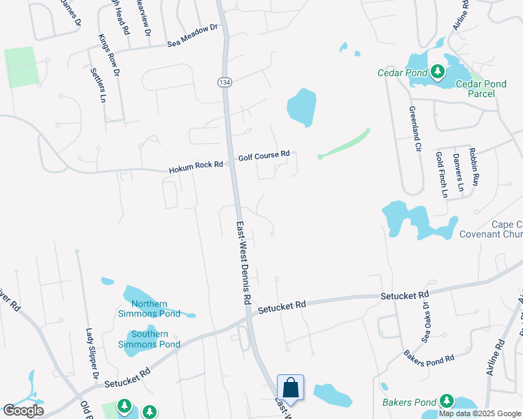 map of restaurants, bars, coffee shops, grocery stores, and more near 1146 Massachusetts 134 in Dennis