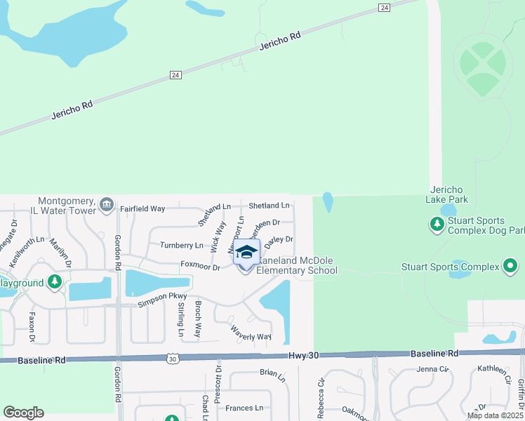 map of restaurants, bars, coffee shops, grocery stores, and more near 2925 Shetland Lane in Montgomery