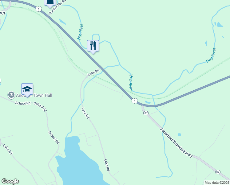 map of restaurants, bars, coffee shops, grocery stores, and more near 96 Merritt Valley Road in Andover