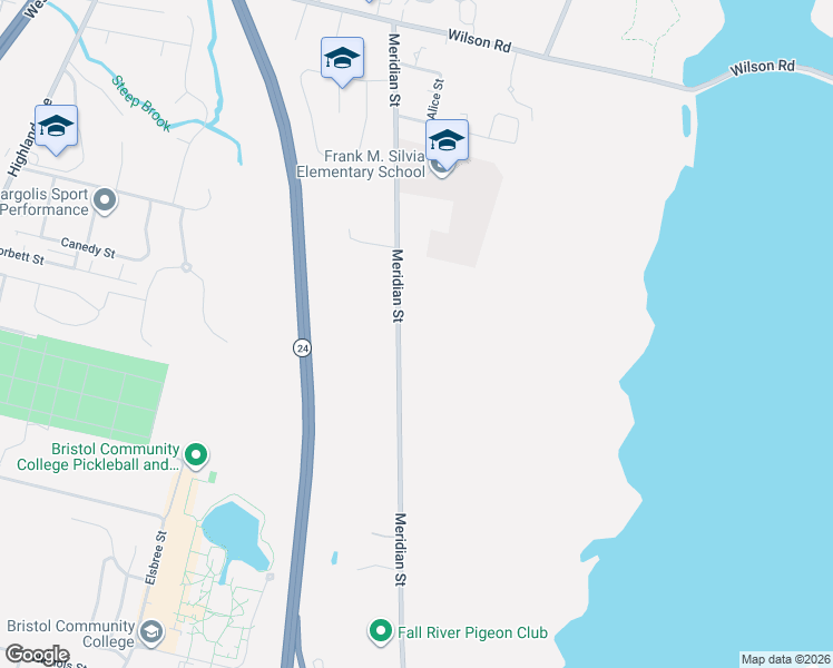map of restaurants, bars, coffee shops, grocery stores, and more near 81 Pond Hill Drive in Fall River