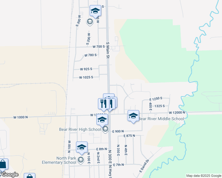 map of restaurants, bars, coffee shops, grocery stores, and more near 1137 South Main Street in Garland