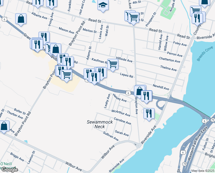 map of restaurants, bars, coffee shops, grocery stores, and more near 177 Lepes Road in Somerset