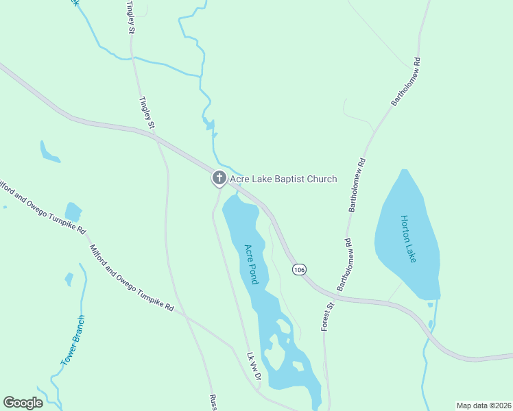 map of restaurants, bars, coffee shops, grocery stores, and more near Highway 106 in Kingsley