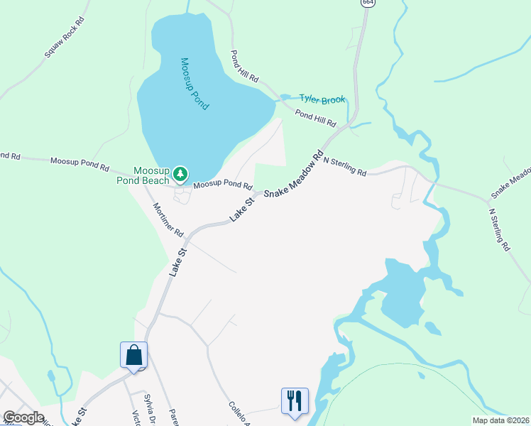 map of restaurants, bars, coffee shops, grocery stores, and more near 9 Snake Meadow Road in Plainfield