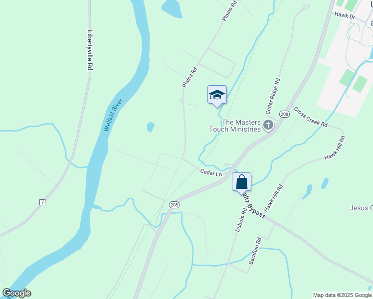map of restaurants, bars, coffee shops, grocery stores, and more near 160 Plains Road in New Paltz