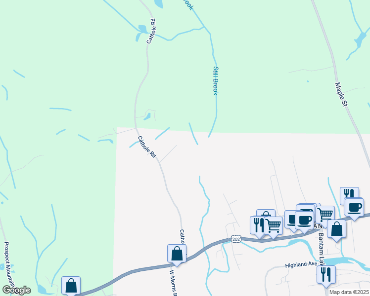 map of restaurants, bars, coffee shops, grocery stores, and more near 43 Murphy Road in Litchfield