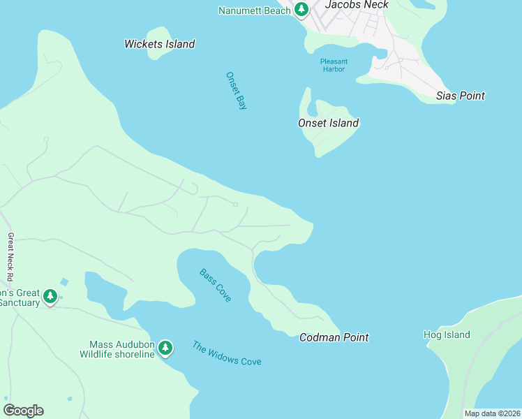 map of restaurants, bars, coffee shops, grocery stores, and more near 74 Burgess Point Road in Wareham