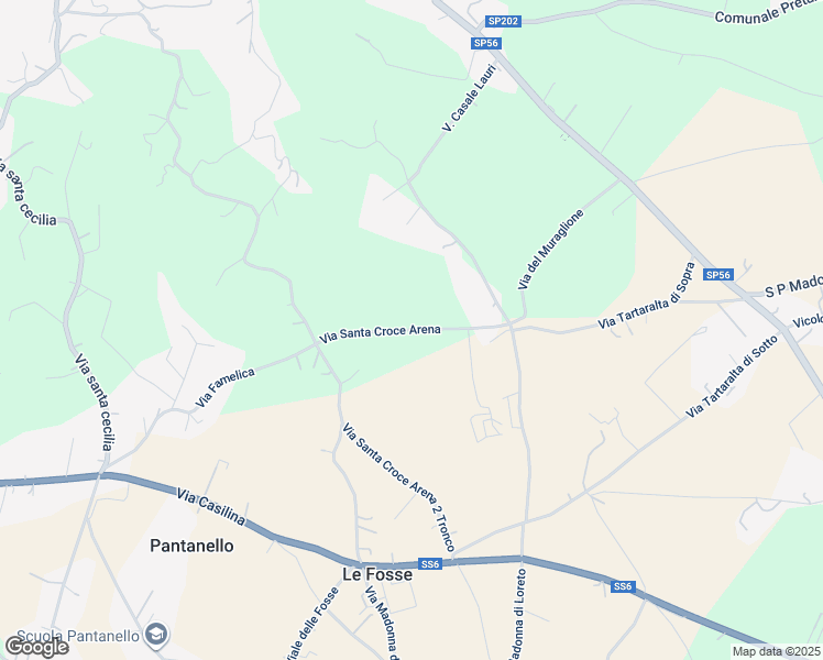 map of restaurants, bars, coffee shops, grocery stores, and more near 10 Via Santa Croce Arena in Provincia di Frosinone
