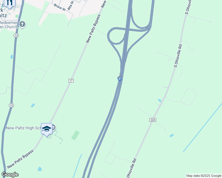 map of restaurants, bars, coffee shops, grocery stores, and more near 11 Olev Lane in New Paltz