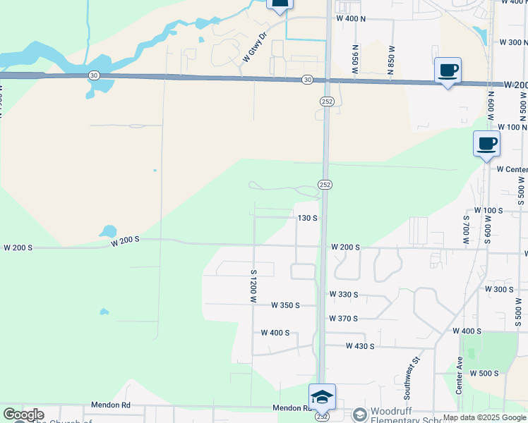 map of restaurants, bars, coffee shops, grocery stores, and more near 1177 130 South in Logan