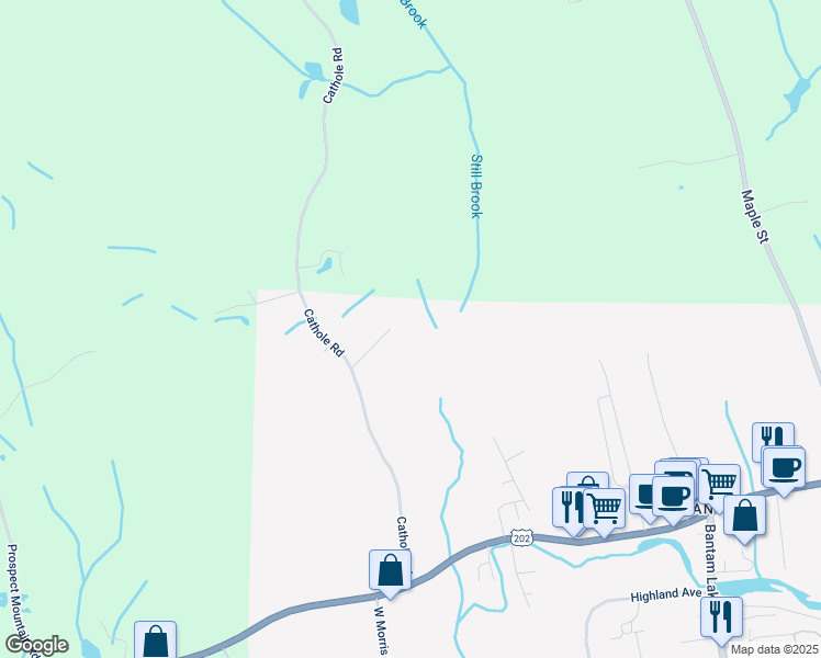 map of restaurants, bars, coffee shops, grocery stores, and more near 43 Murphy Road in Litchfield
