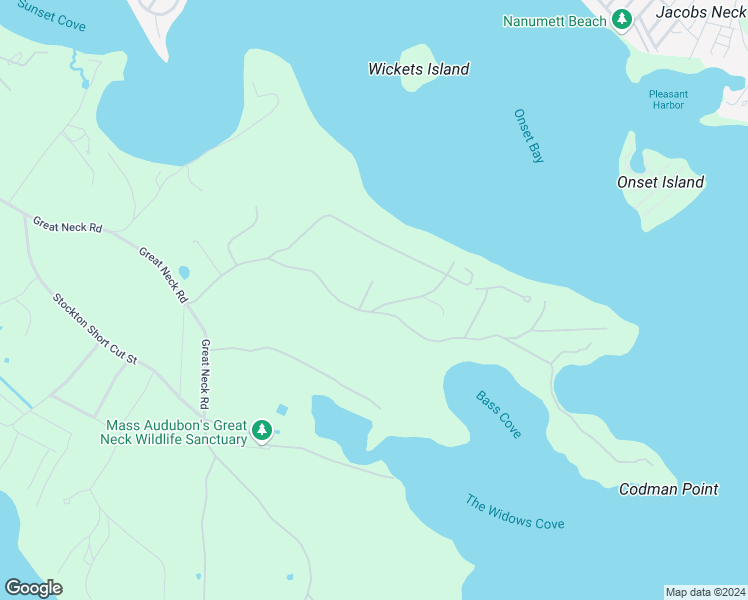 map of restaurants, bars, coffee shops, grocery stores, and more near 4 Boat House Drive in Wareham