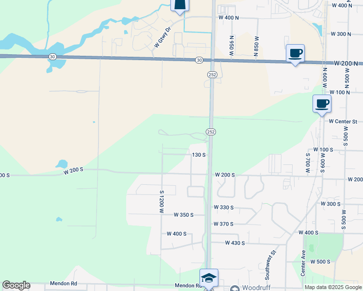 map of restaurants, bars, coffee shops, grocery stores, and more near 1135 130 South in Logan