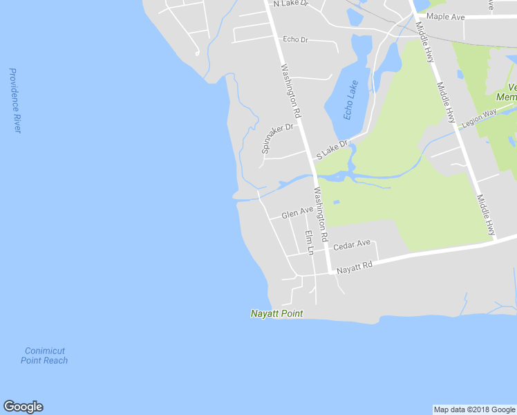 map of restaurants, bars, coffee shops, grocery stores, and more near 11 Nayatt Road in Barrington