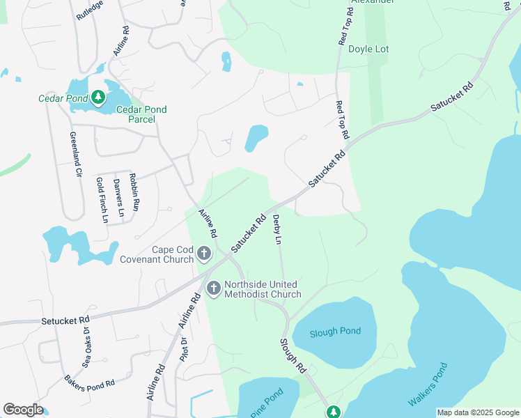 map of restaurants, bars, coffee shops, grocery stores, and more near 151 Satucket Road in Brewster